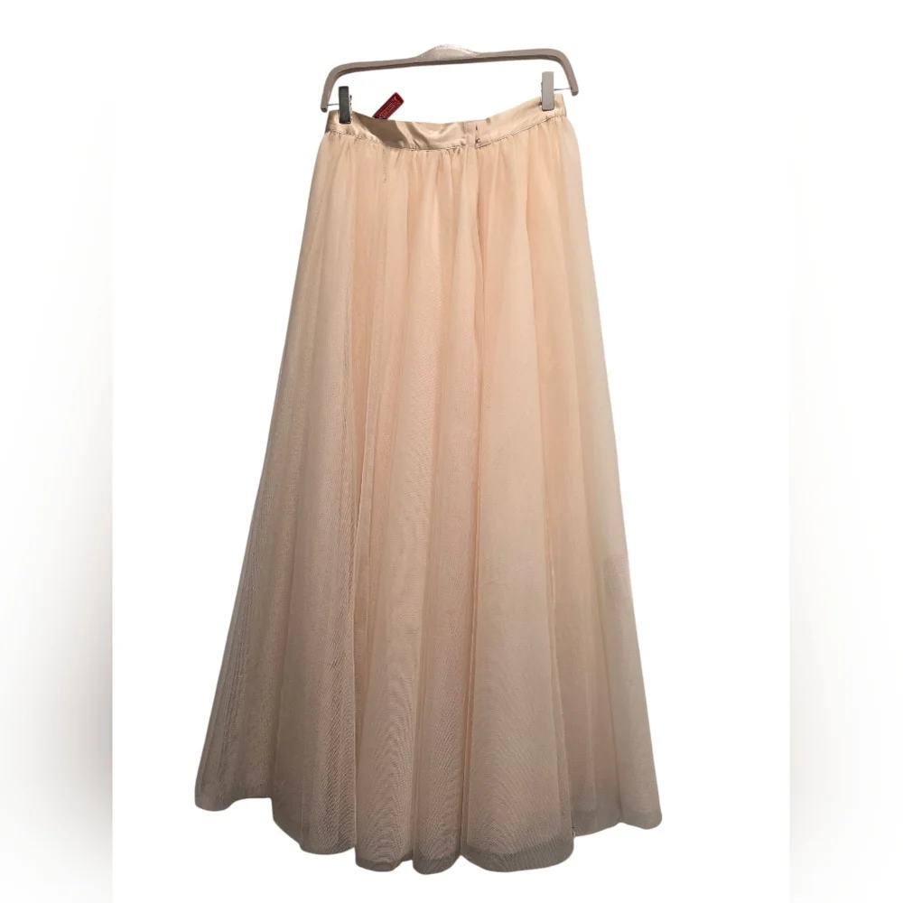 Reformation Prisca Elegant Cream Tulle Skirt Size M - Picture 7 of 17